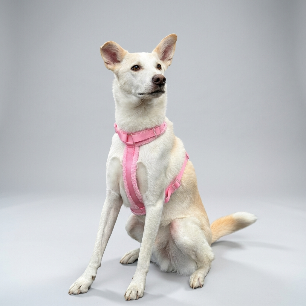 Teddy Harness & Leash Set – Soft Pink