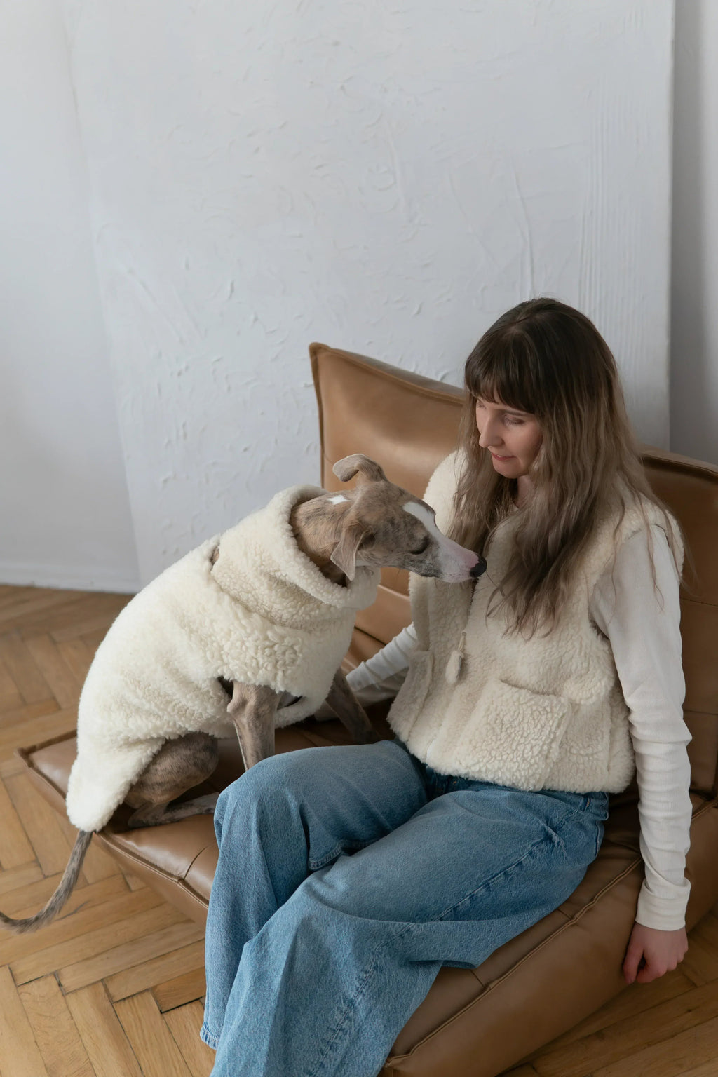 Woolen Dog Vest - Light Grey-3