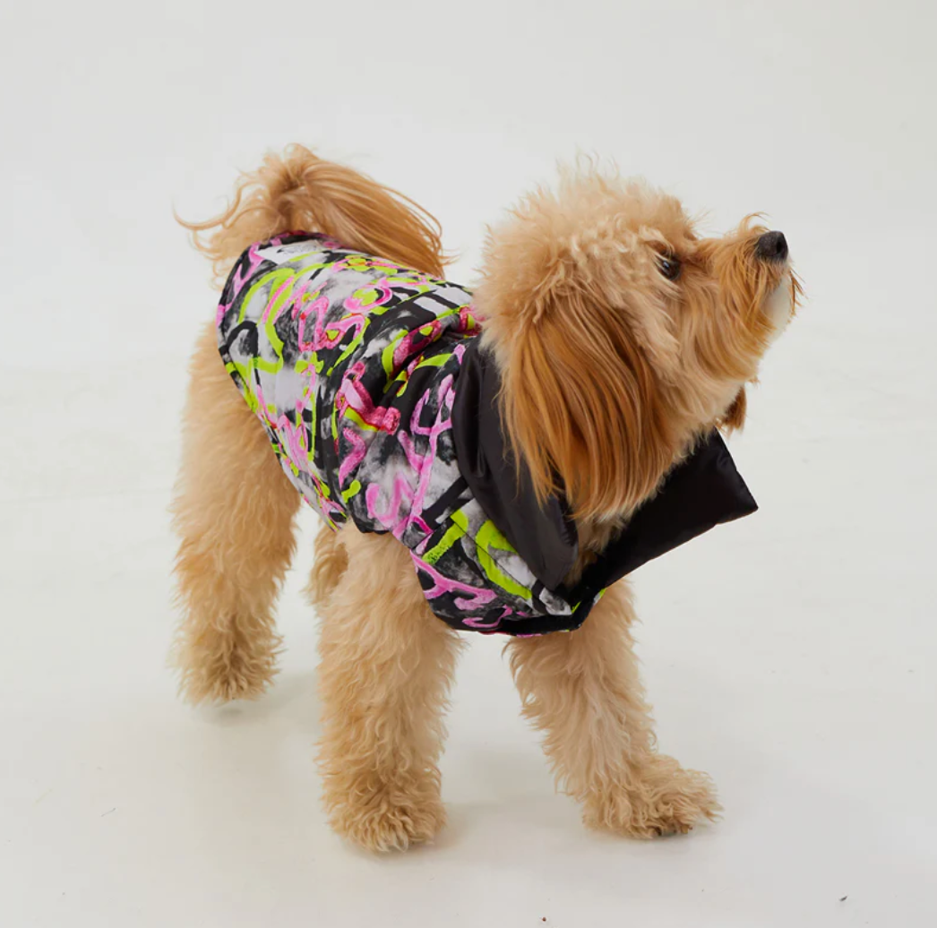 Graffiti Water-Resistant Puffer Jacket