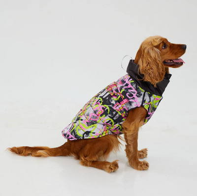 Graffiti Water-Resistant Puffer Jacket